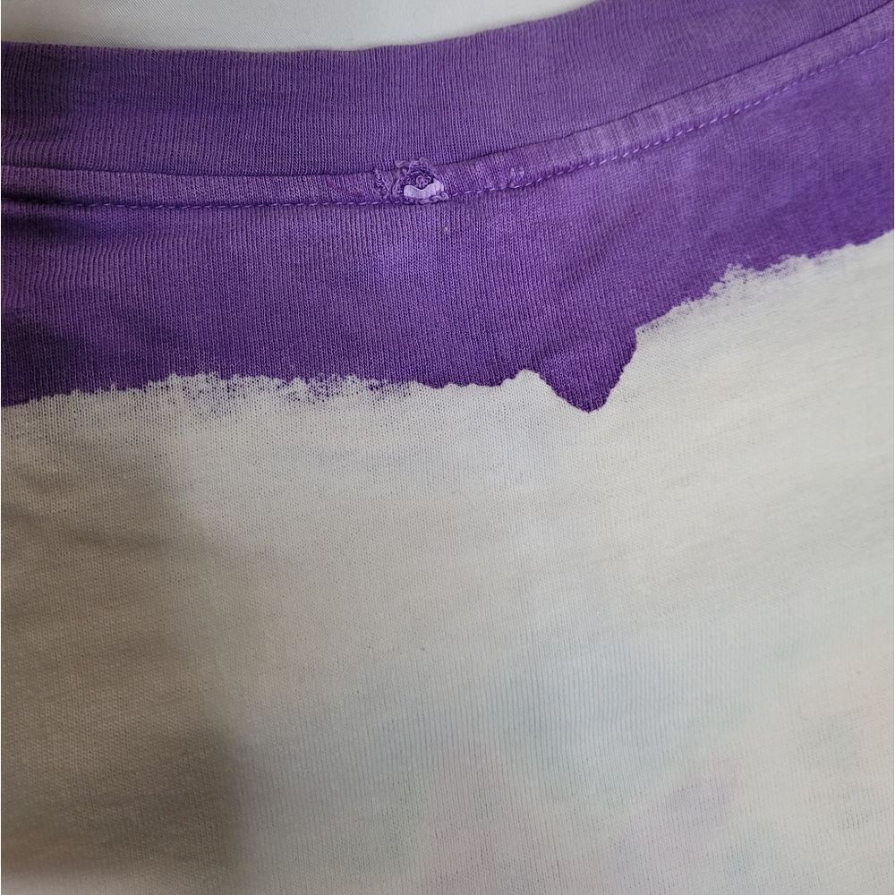 VINTAGE 90s tie dye purple‎ beach seashell graphic short sleeve tee shirt XL - Picture 7 of 9